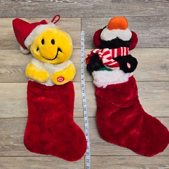 Vintage Giggle Giggle and Wiggle  stocking  smiley face and penguin - Picture 5 of 13